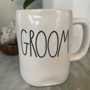 Rae Dunn White Groom Mug
